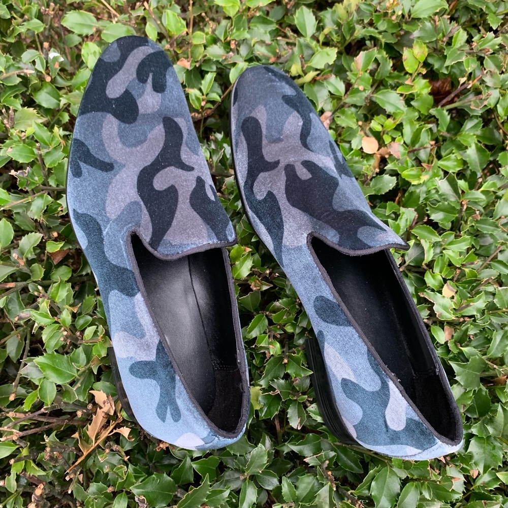 NEW Aldo Camo Fur Slip on Loafers Size 7.5
